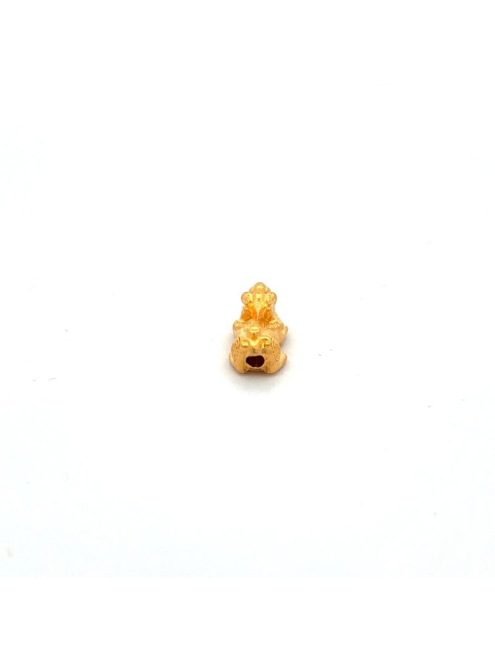 24K 999 Pure Gold Charm Piyao Pixiu Bead Spacer DIY Necklace Bracelet 0.18g - Picture 6 of 6